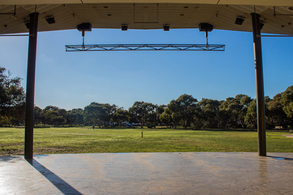 Grove Pavilion Green Room & Stage